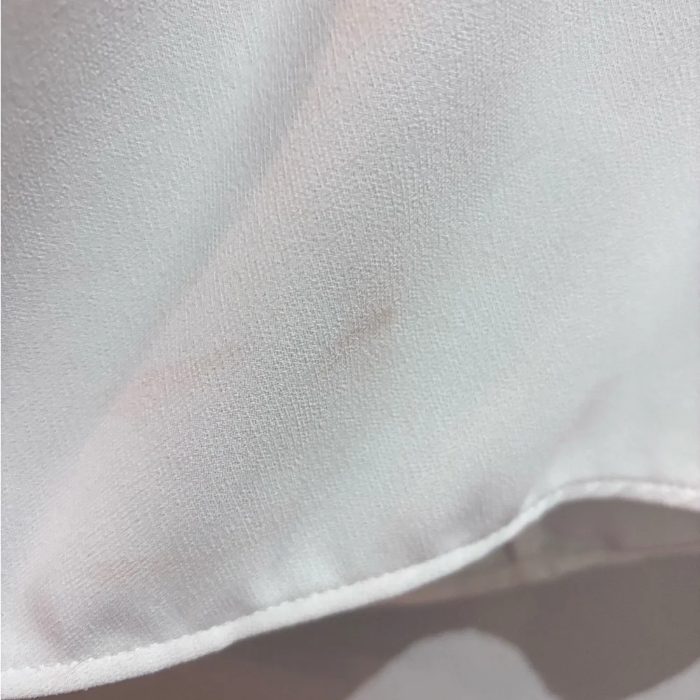 Zara Cream Wrap Peplum Blouse with Cap Sleeves - Picture 3 of 4